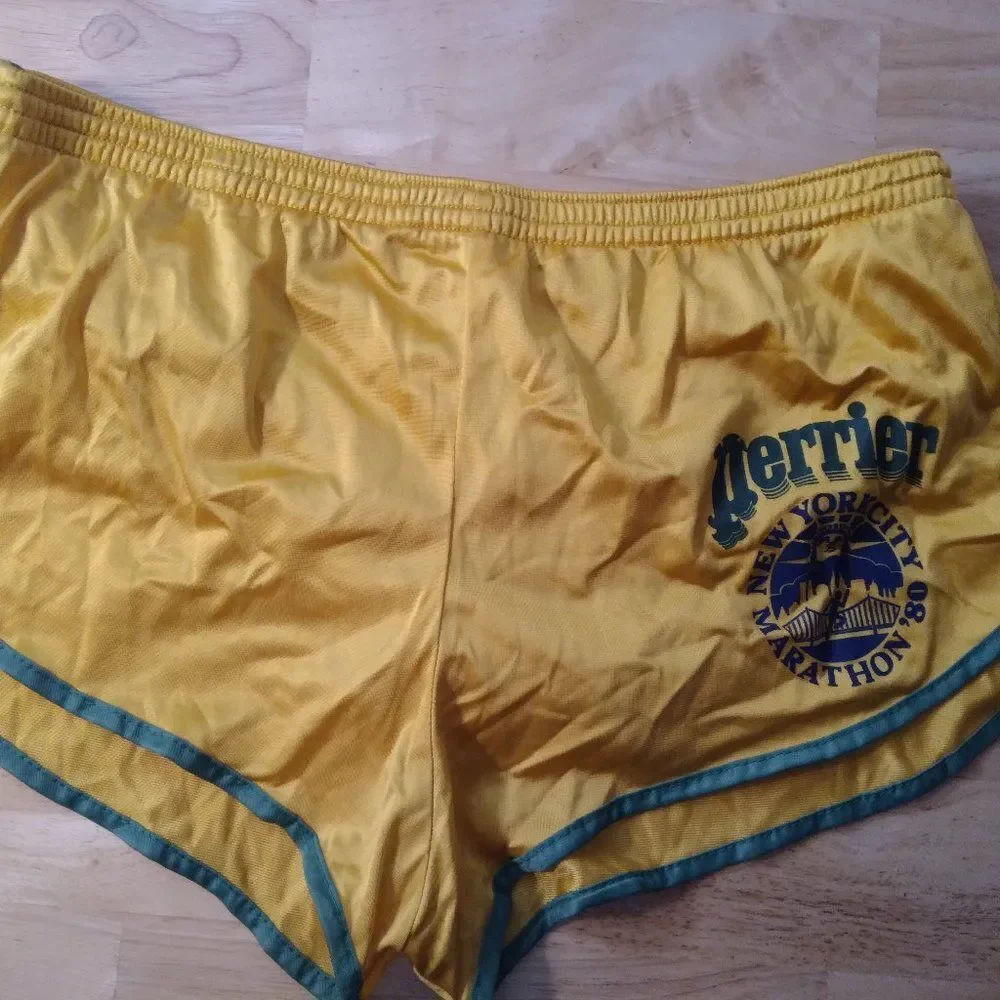 Vintage New York City Marathon 1980 Perrier Running Shorts Alberto Salazar